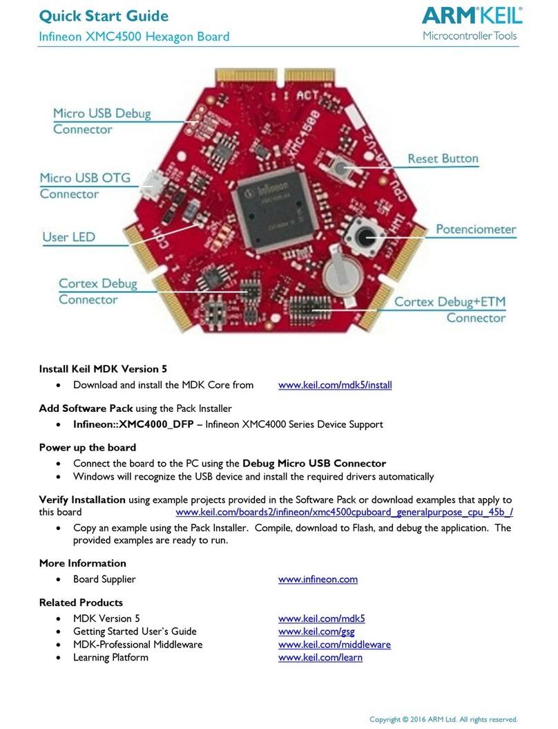 ARM KEIL Infineon XMC4500 Hexagon Board quick start guide