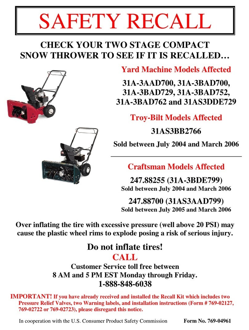 MTD 31A-3BAD700 User manual