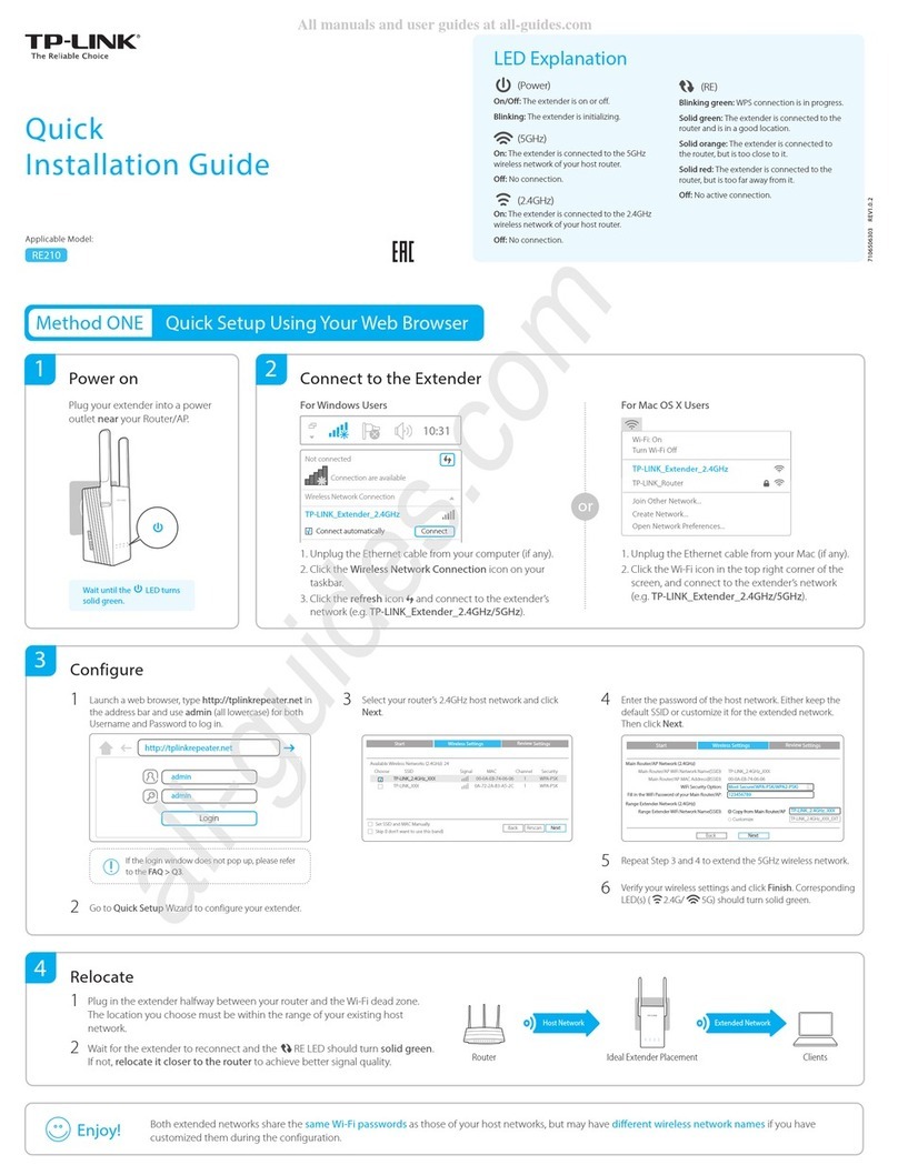 TP-Link RE210 User manual