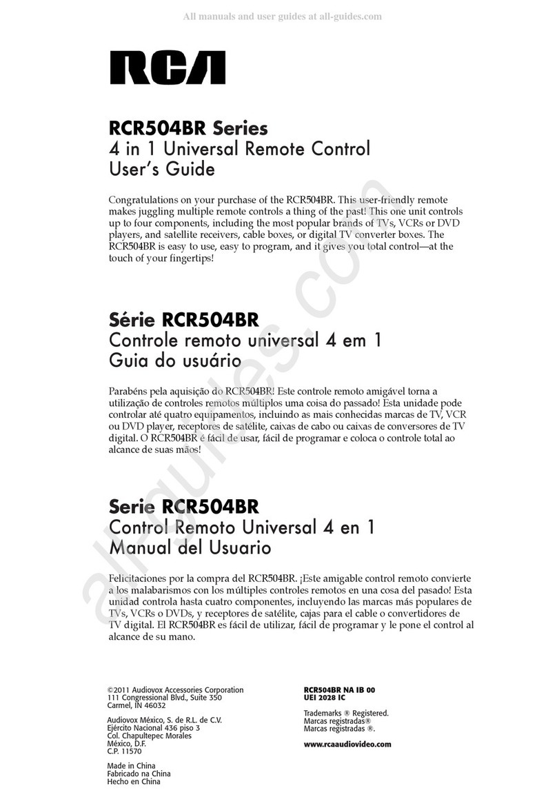 RCA RCR504BR Series User manual