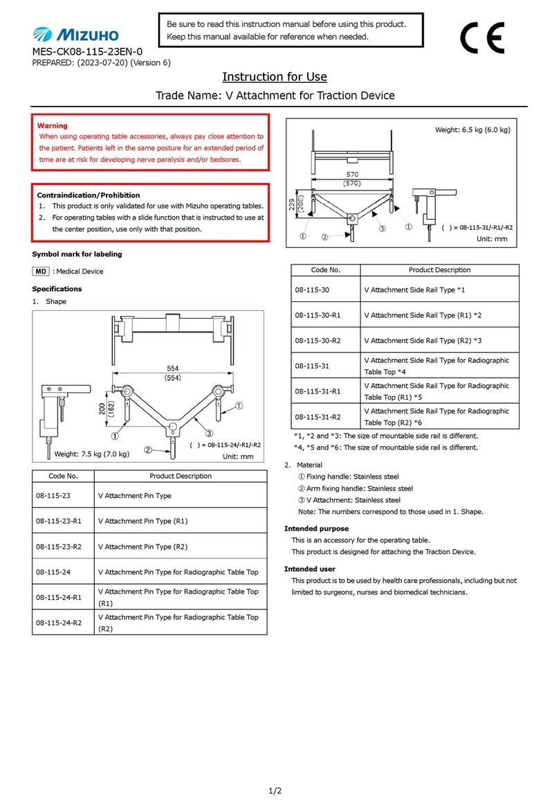 Mizuho 08-115-30 User manual
