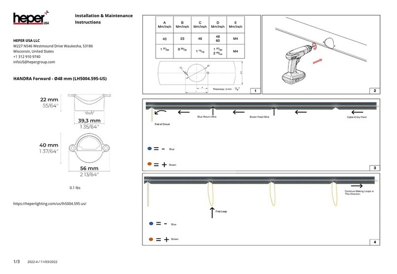 HEPER HANDRA Forward Installation and operating instructions