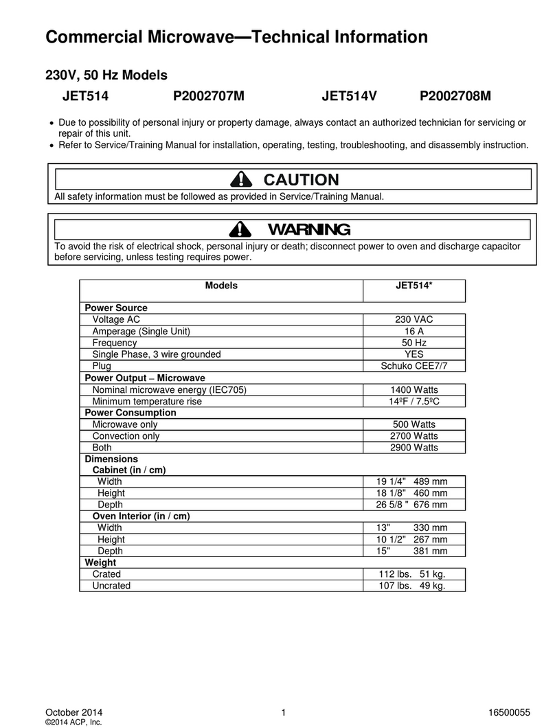 ACP XpressChef JET514 Manual