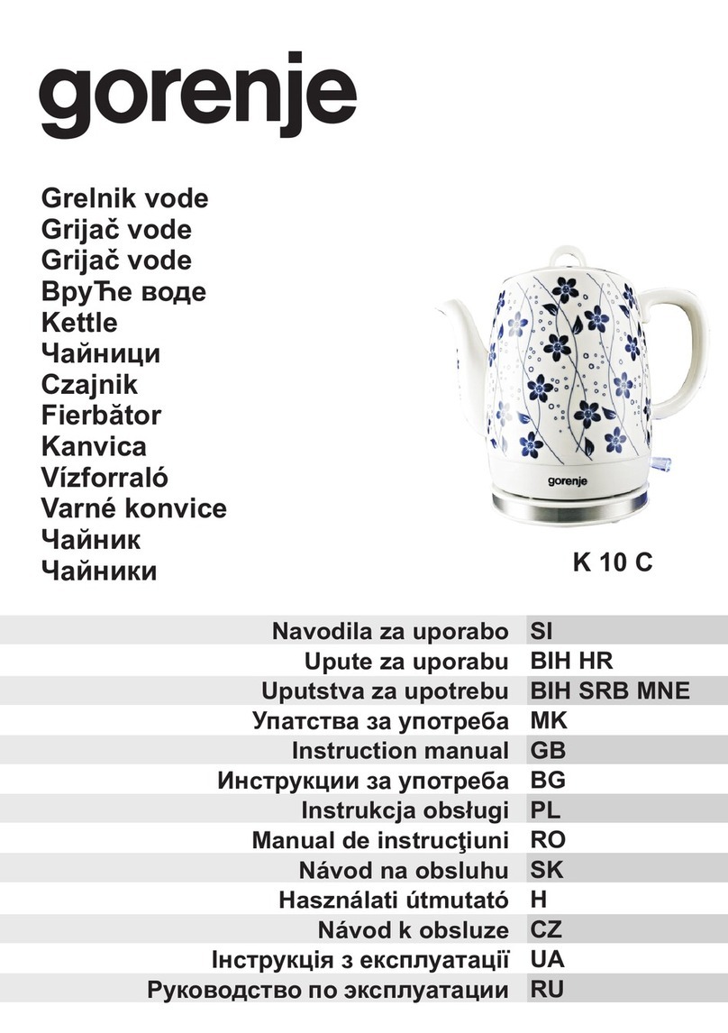Gorenje K 10 C User manual Gorenje K 10 C User manual