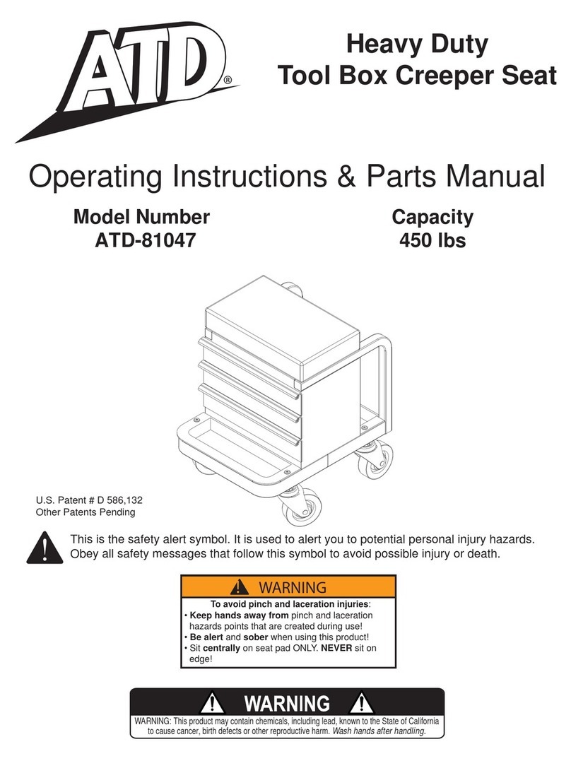 ATD Tools ATD-81047 Operating instructions & parts manual