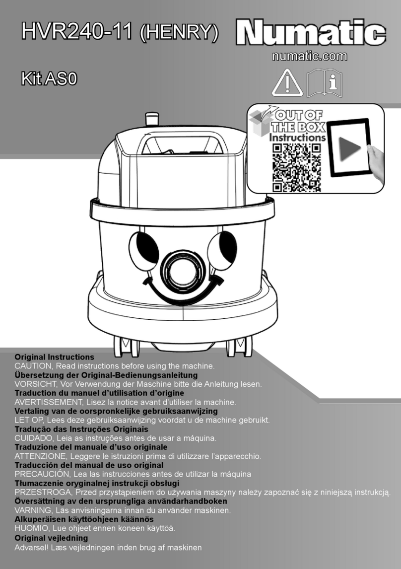 Numatic HVR 240-11 User manual