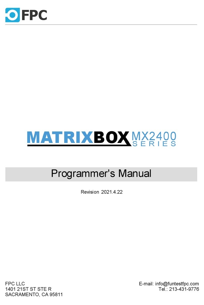 FPC MATRIXBOX MX2400 Series Programmer's manual
