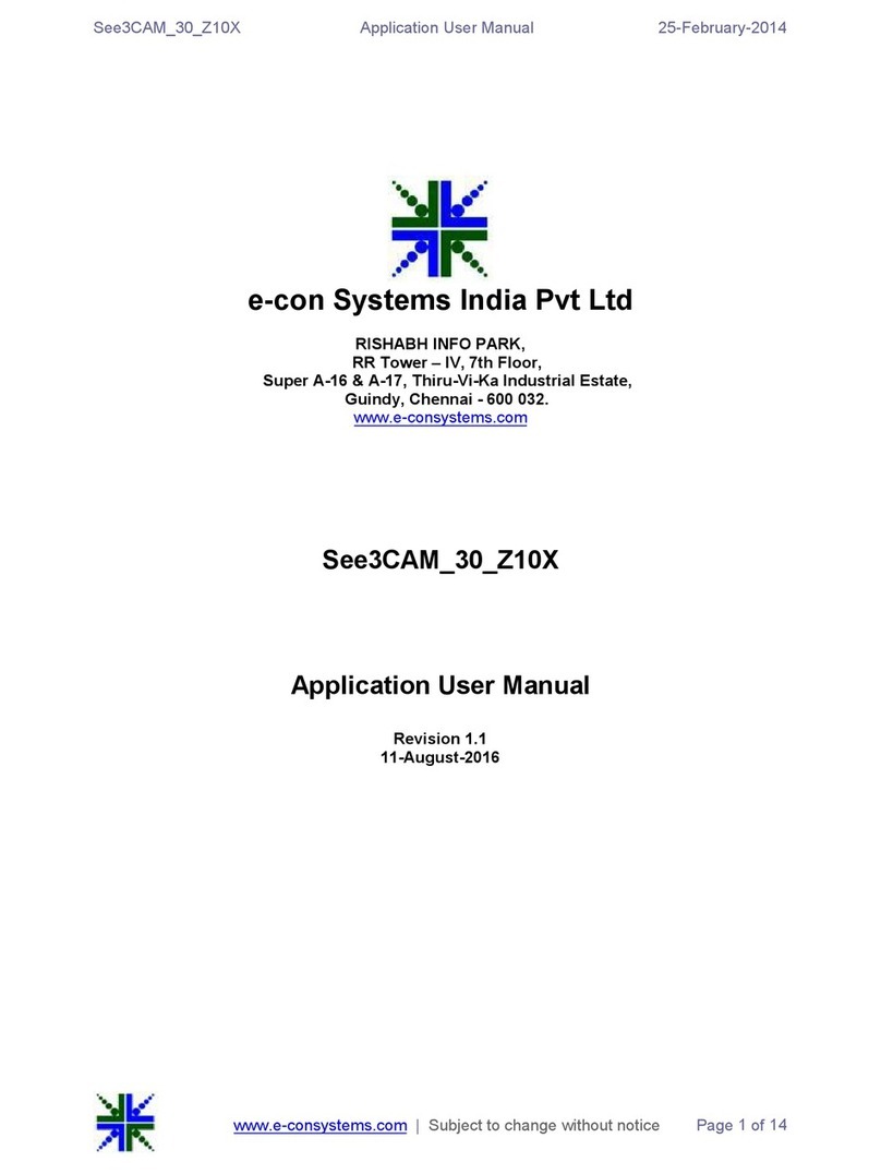 e-con Systems See3CAM 30 Z10X User manual