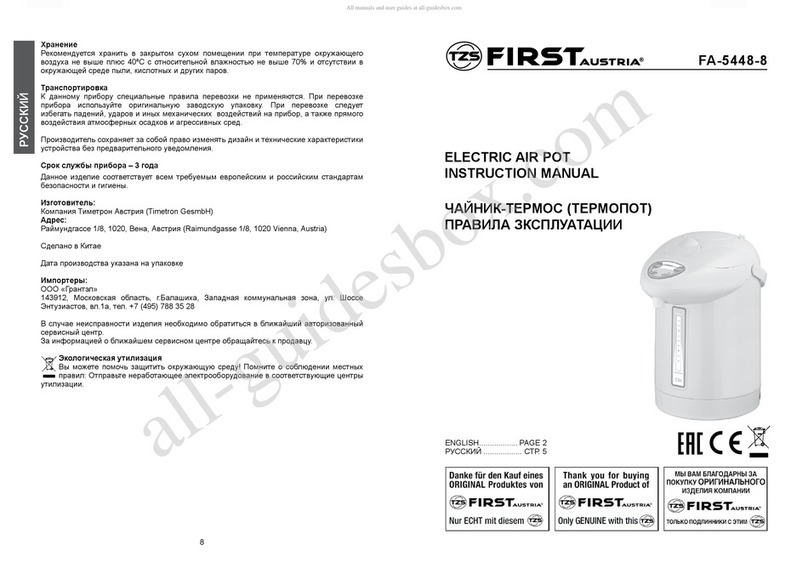 TZS First AUSTRIA FA-5448-8 instruction manual