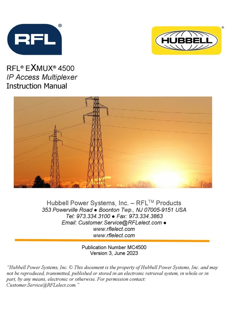 Hubbell RFL EXMUX 4500 instruction manual