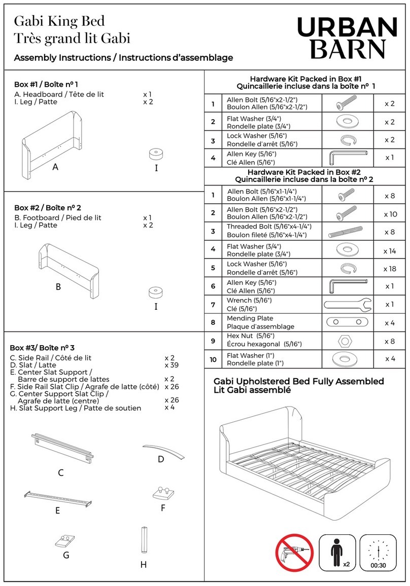 Urban Barn Gabi 222389002 Assembly instructions