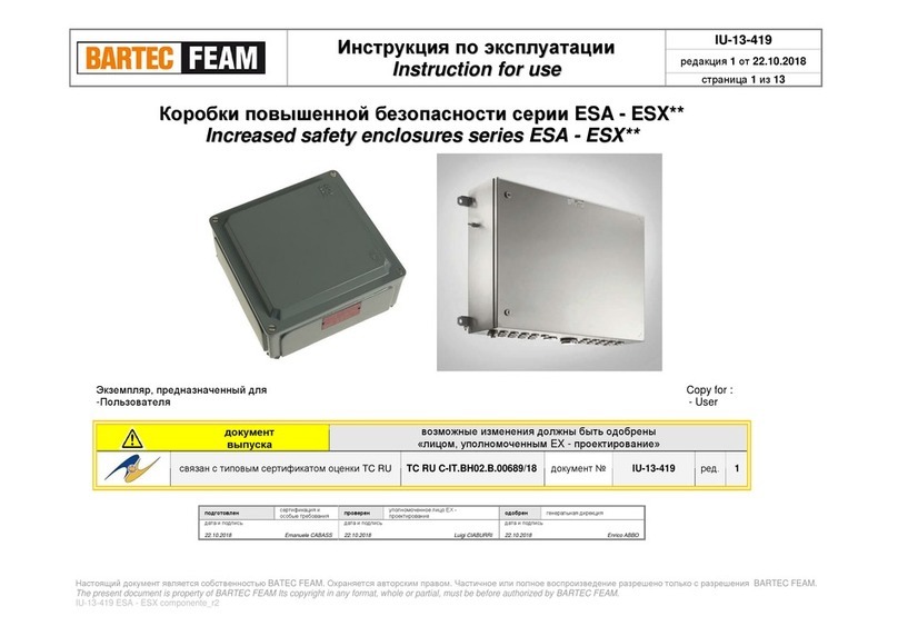 BARTEC FEAM ESA Series Instructions for use