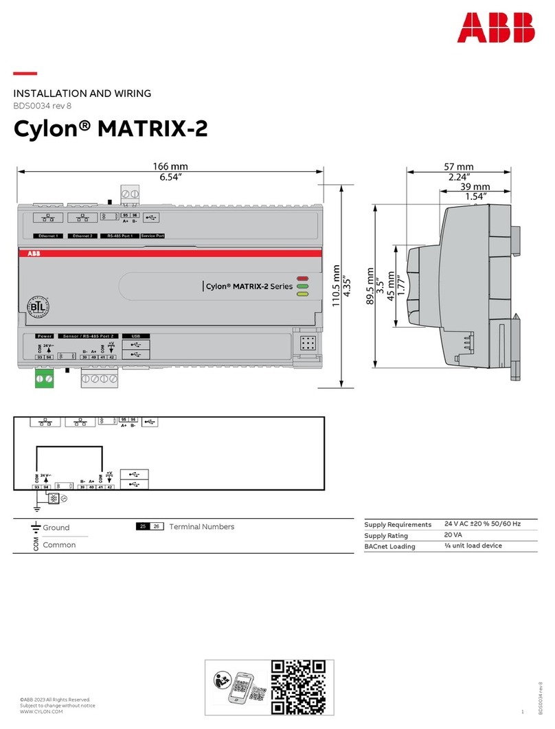 ABB Cylon MATRIX-2 Installation and Wiring