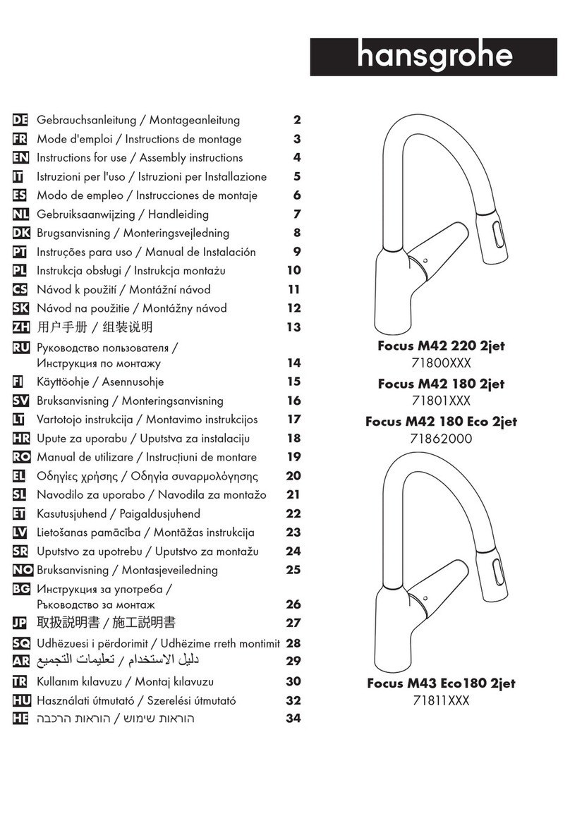 Hans Grohe Focus M42 220 2jet 71800 Series Manual