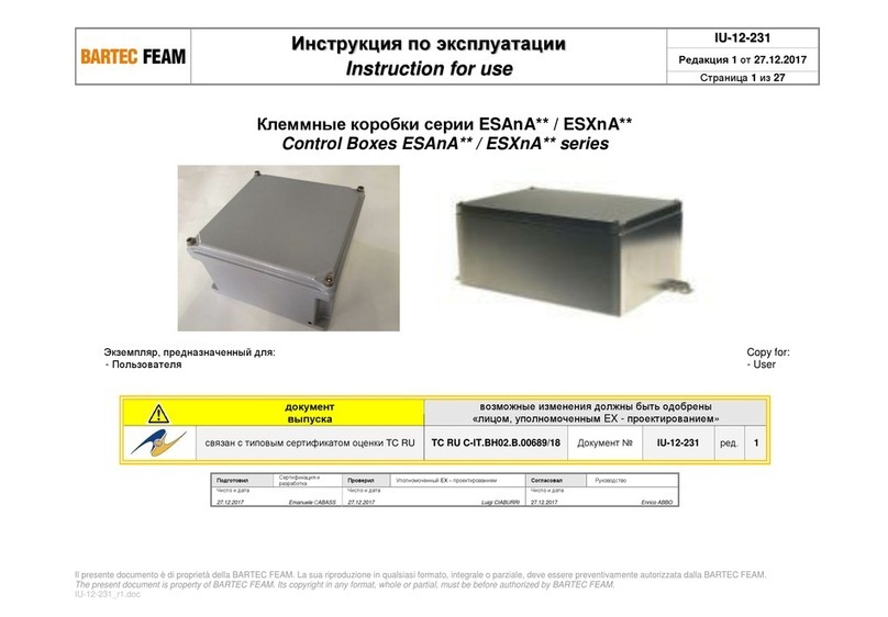 BARTEC FEAM ESAnA Series Instructions for use