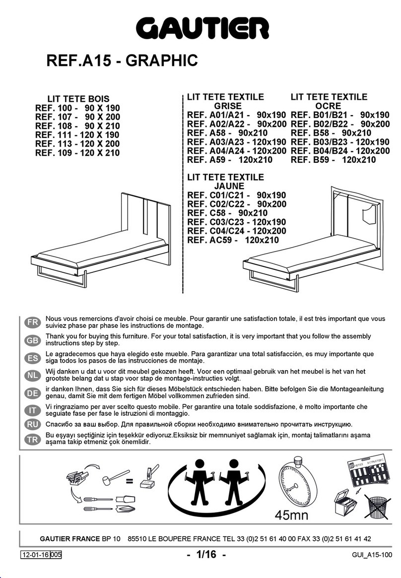 Gautier A15 Assembly instructions Gautier A15 Assembly instructions