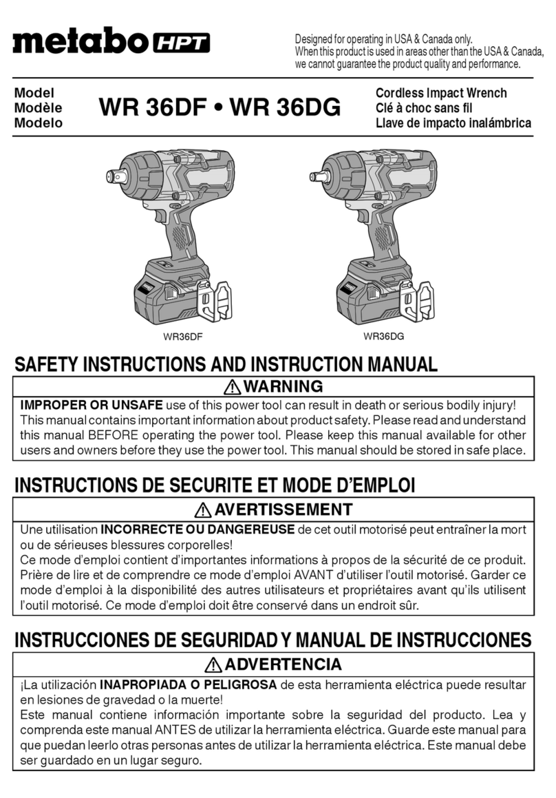 Metabo HPT WR 36DF User manual