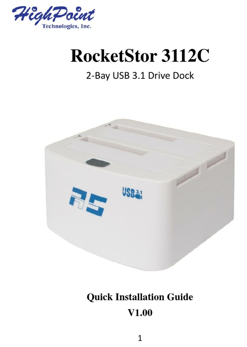 HighPoint RocketStor 3112C Quick installation guide