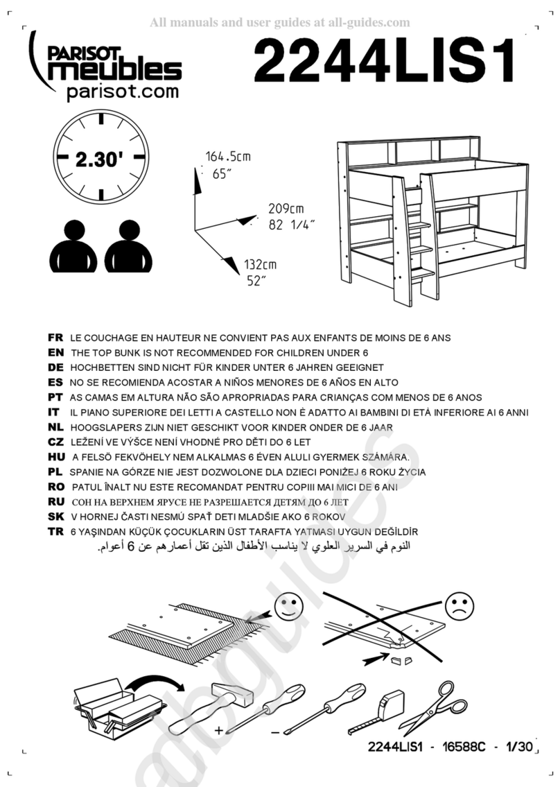 Parisot Meubles 2244LIS1 Directions for use Parisot Meubles 2244LIS1 Directions for use