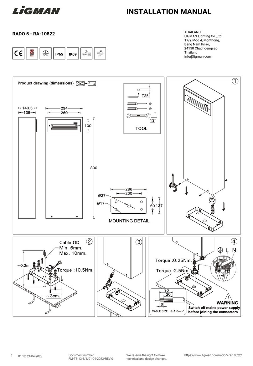 LIGMAN RA-10822 installation manual