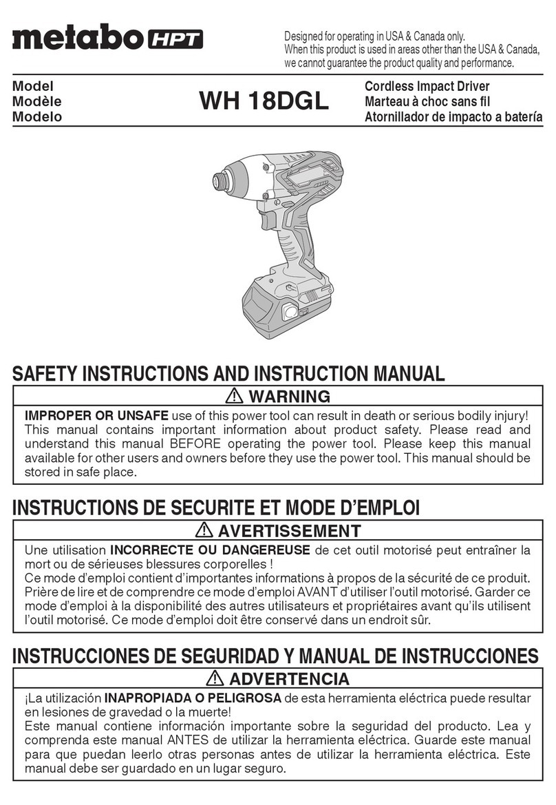 Metabo HPT WH 18DGL Troubleshooting guide