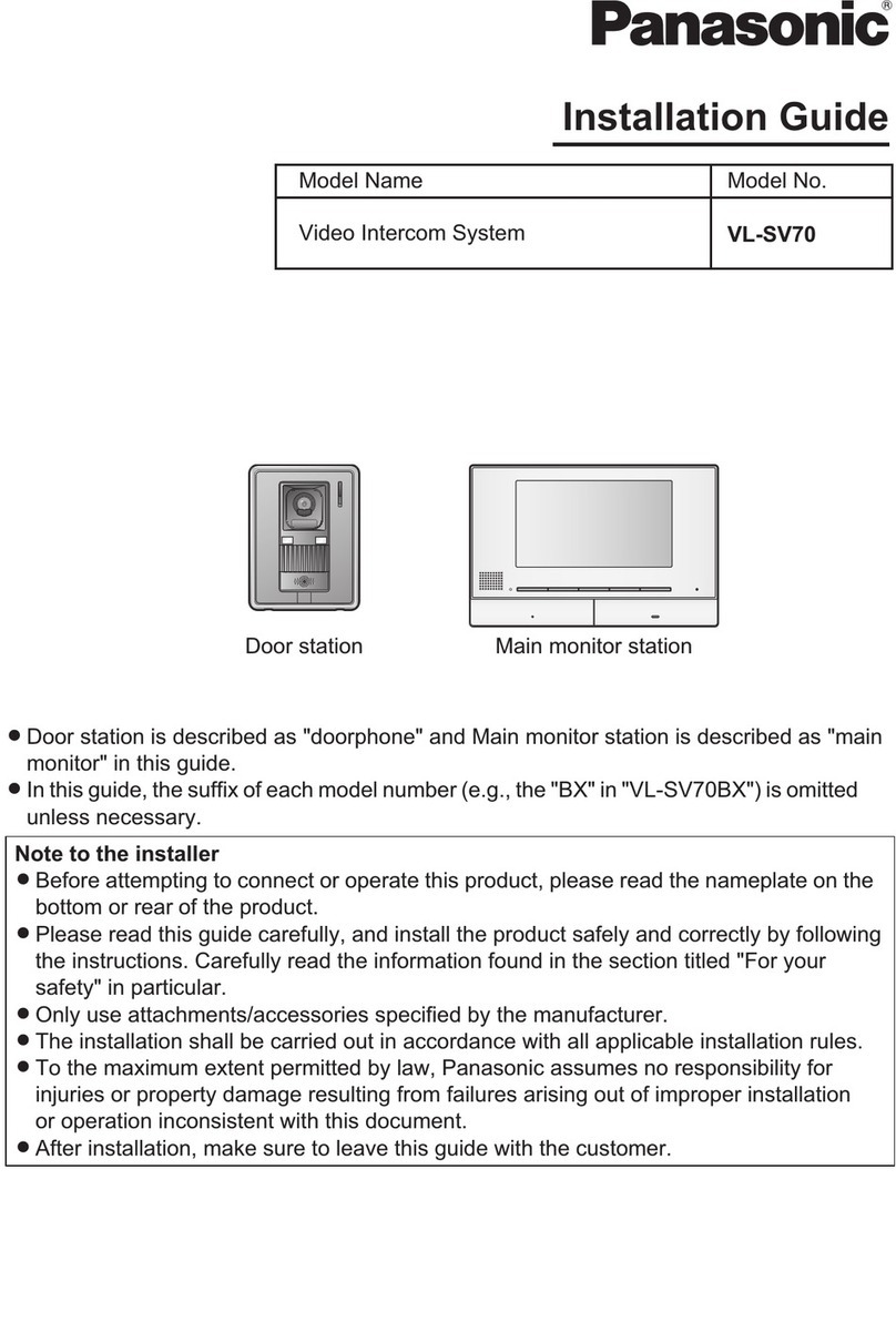 Panasonic VL-SV70 User manual