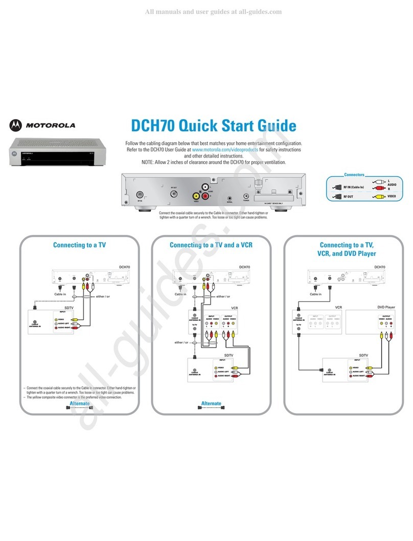 Motorola DCH70 quick start guide