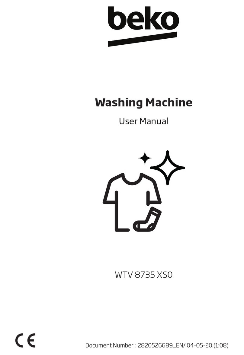 Beko WTV 8735 XS0 User manual Beko WTV 8735 XS0 User manual
