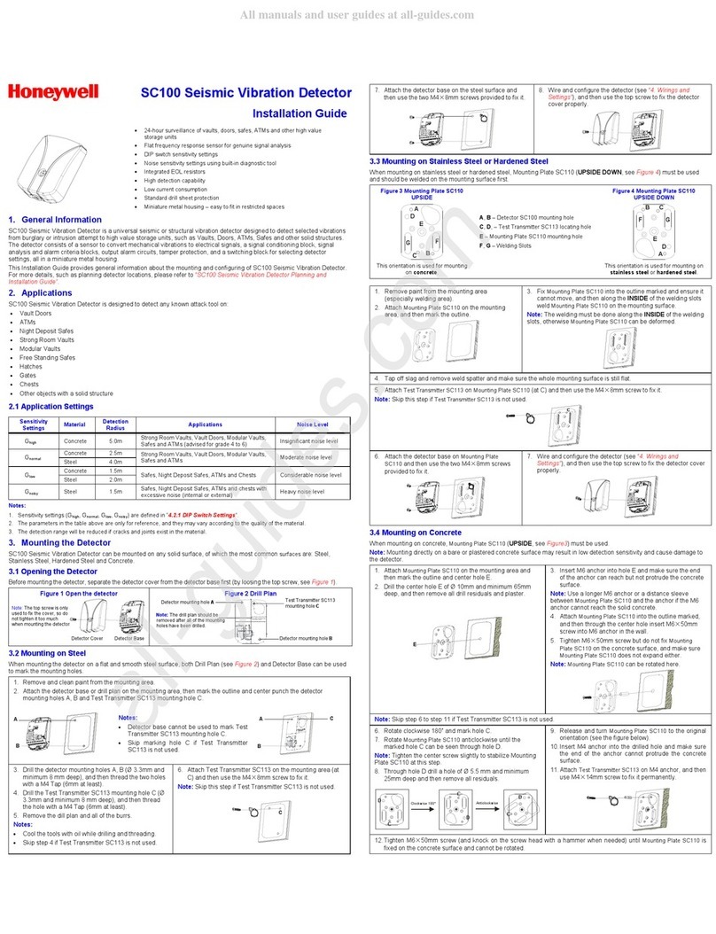 Honeywell SC100 installation guide Honeywell SC100 installation guide