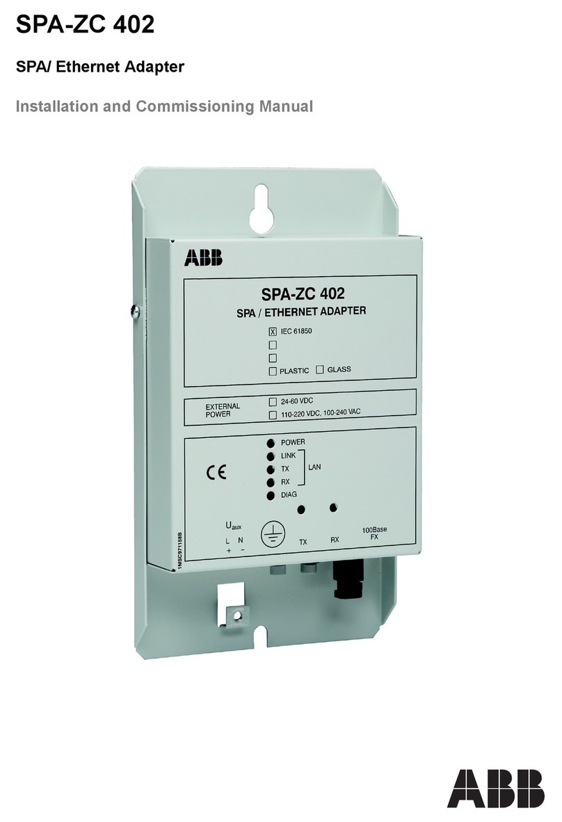 ABB SPA-ZC 402 Installation and commissioning manual