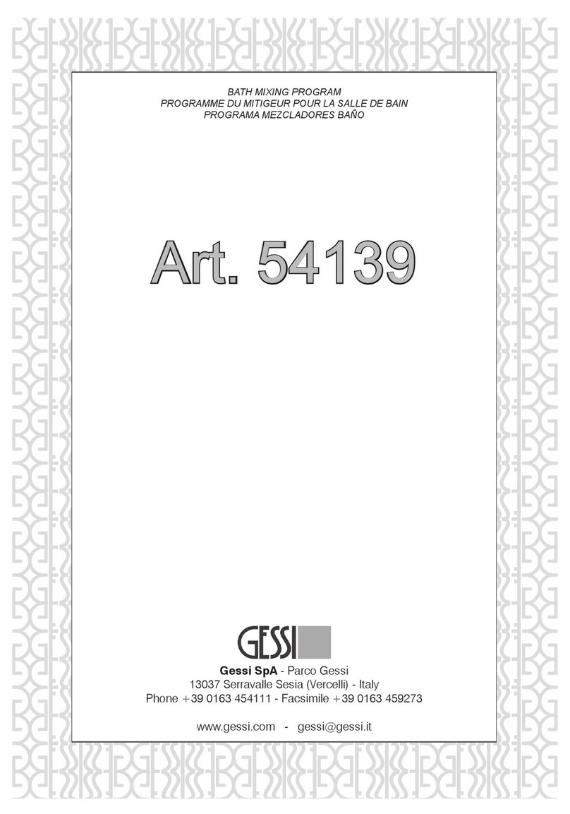 Gessi 54139 User manual Gessi 54139 User manual