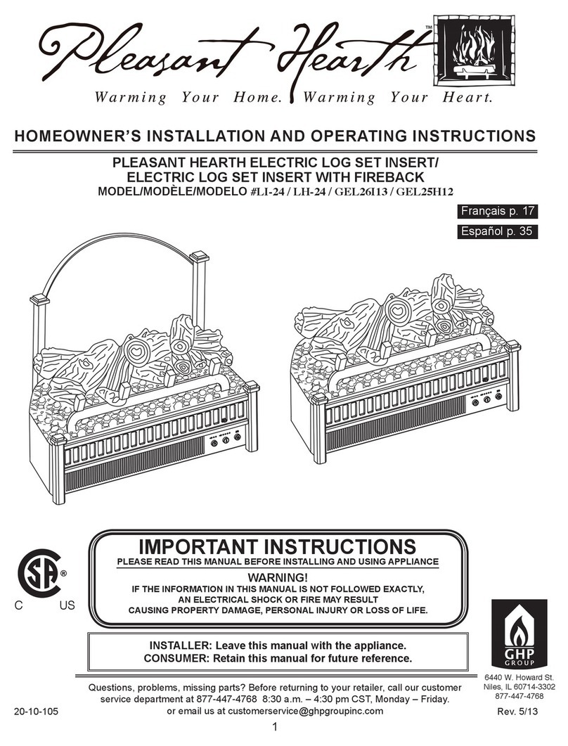 pleasant hearth LH-24 operating instructions pleasant hearth LH-24 operating instructions