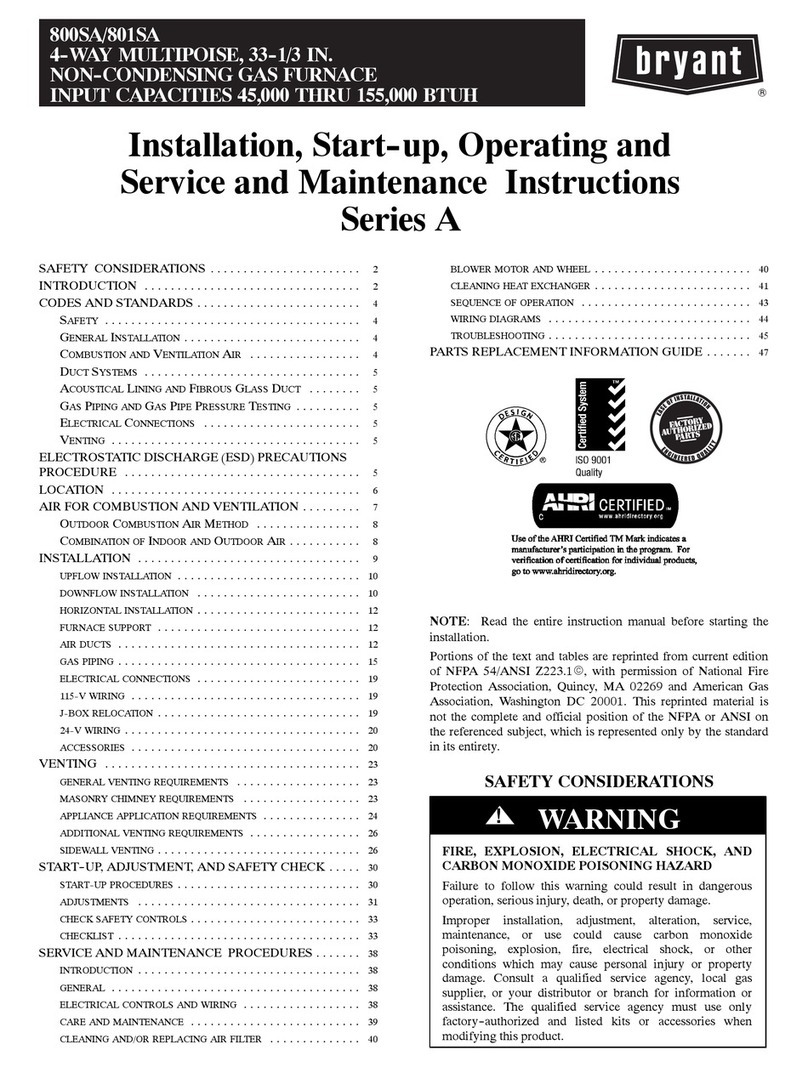 Carrier 800SA Installation, start-up, operating and service and maintenance instructions