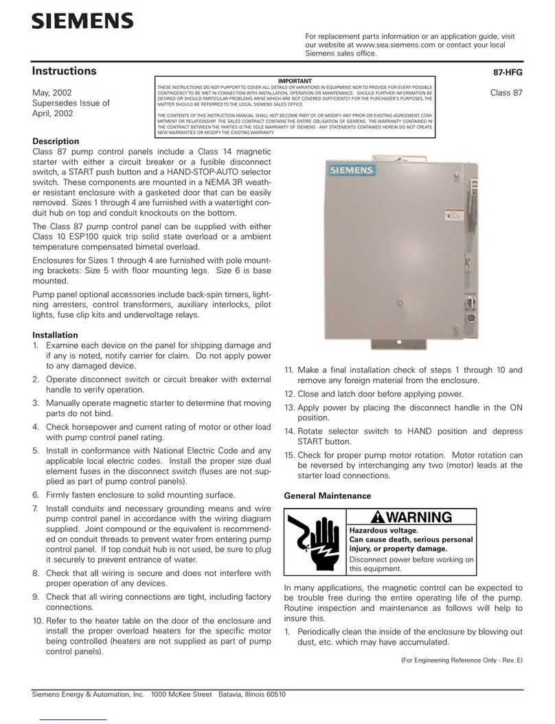 Siemens 87-HFG User manual