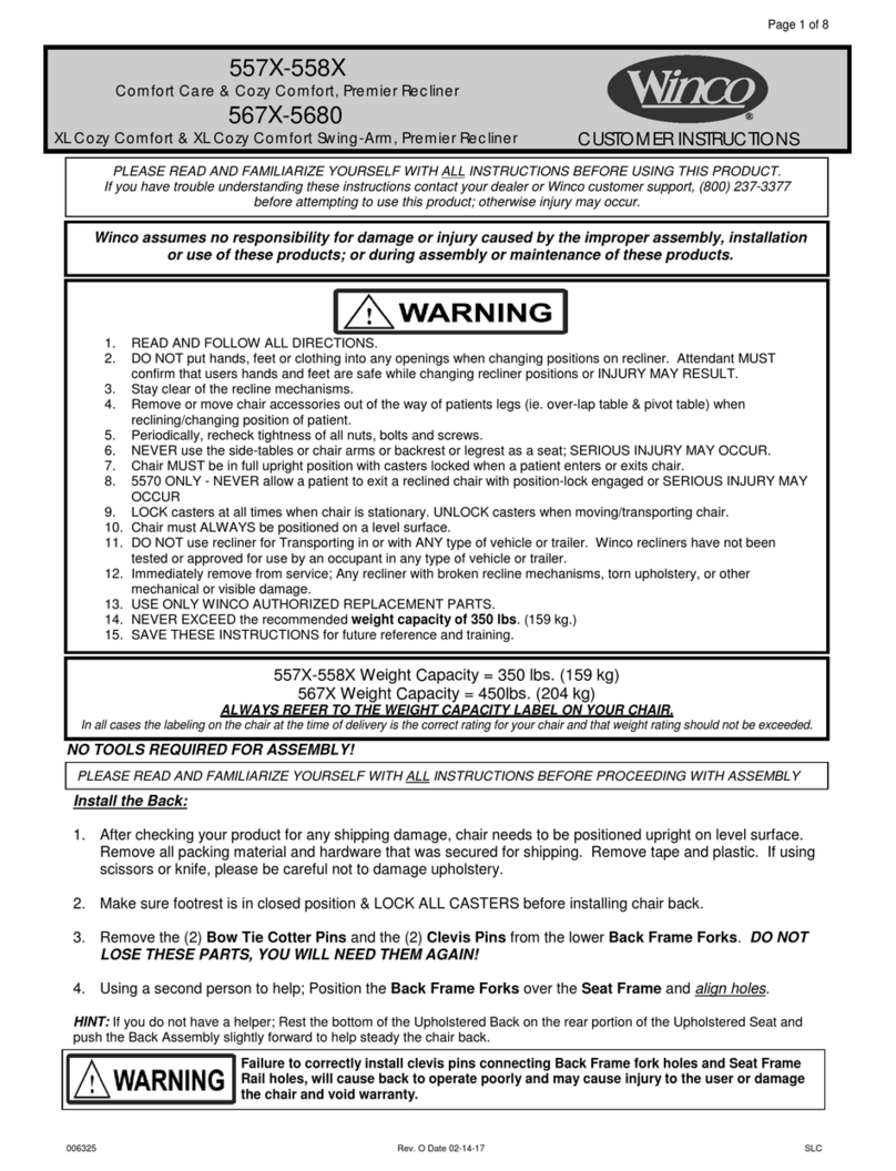 Winco 557 Series User manual
