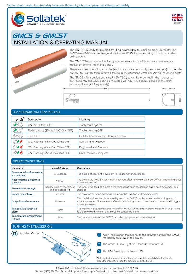 Sollatek GMC5 Installation & operating manual