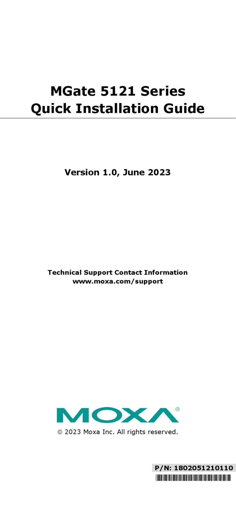 Moxa Technologies MGate 5121 Series User manual