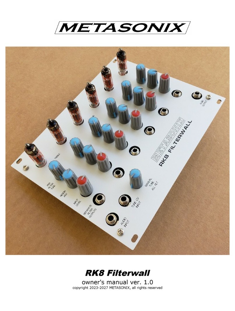 METASONIX RK8 Filterwall owner's manual