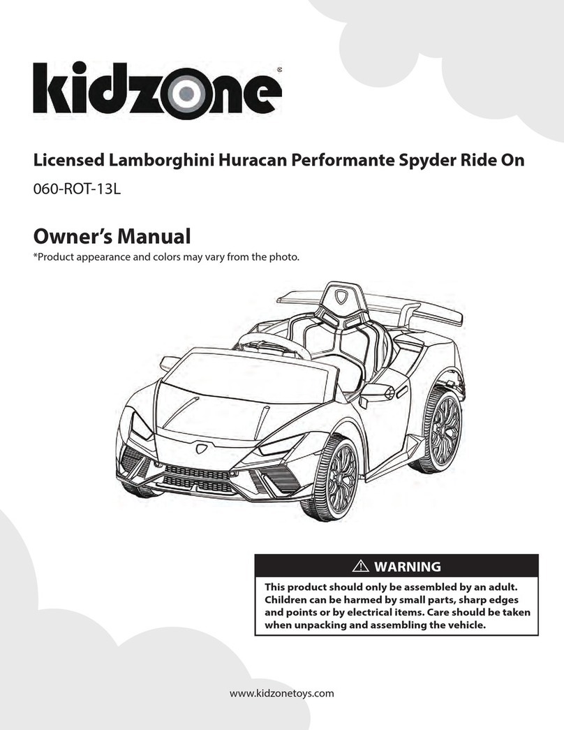 Kidzone Lamborghini Huracan Performante Spyder Ride... User manual