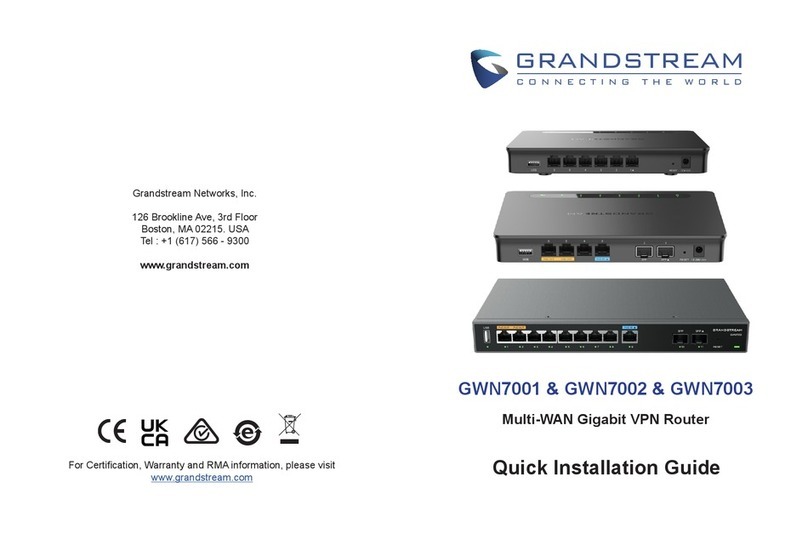 Grandstream Networks GWN7001 User manual Grandstream Networks GWN7001 User manual