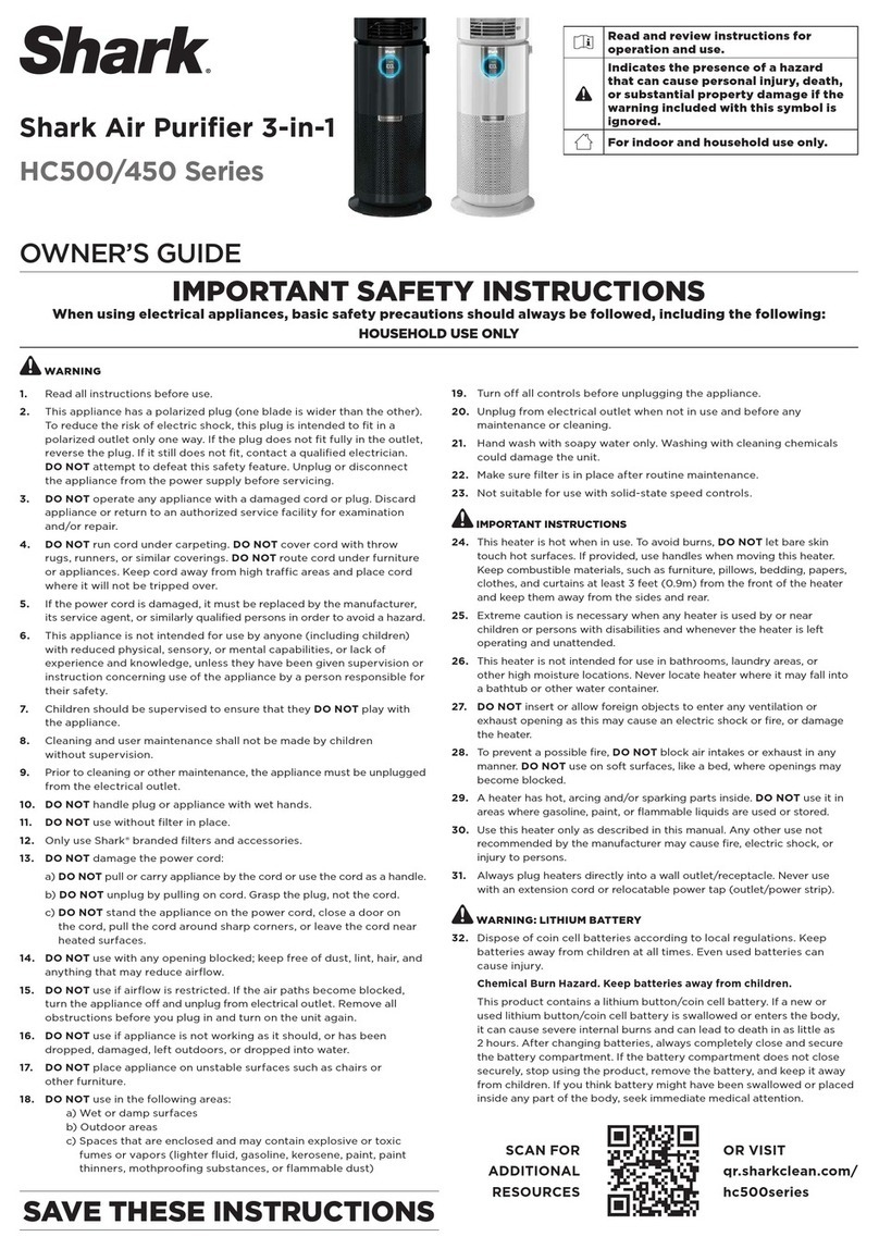Shark HC500 Series instructions