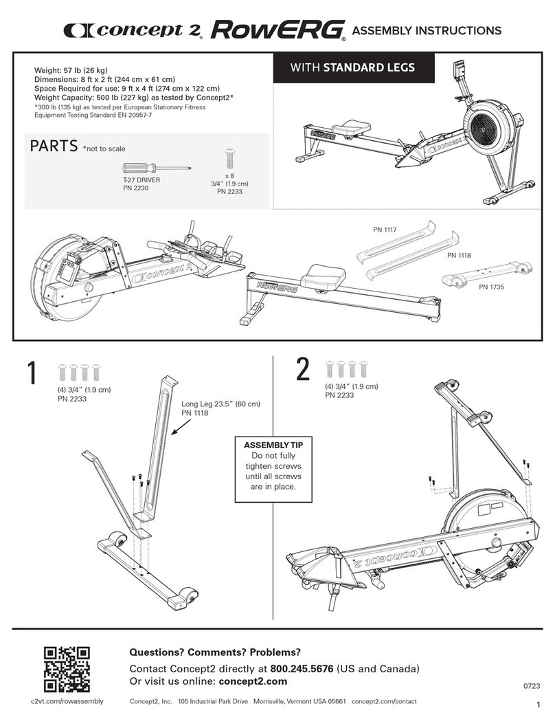 Concept2 RowERG User manual