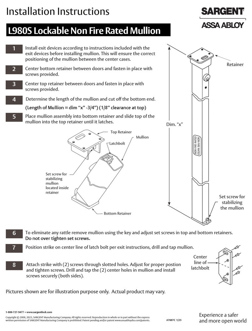 Assa Abloy Sargent L980S installation instructions