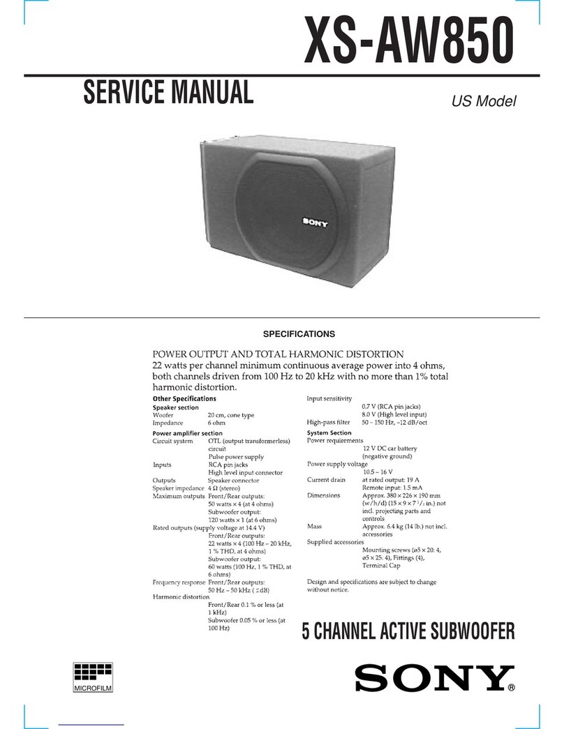 Sony XS-AW850 Service manual