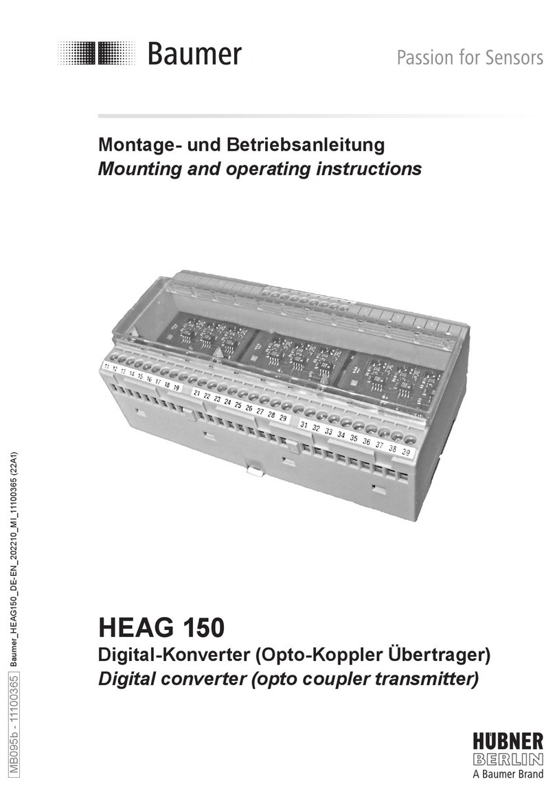 Baumer HEAG 150 Mounting and operating instructions
