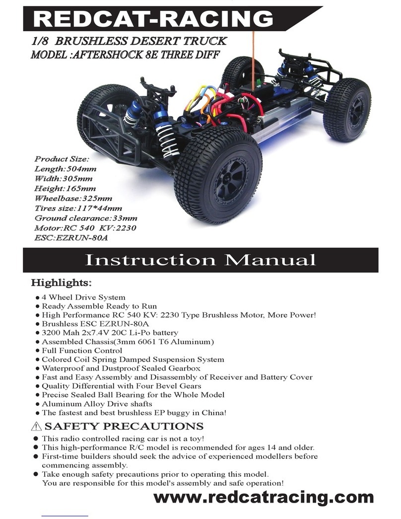 Redcat Racing AFTERSHOCK 8E THREE DIFF instruction manual Redcat Racing AFTERSHOCK 8E THREE DIFF instruction manual