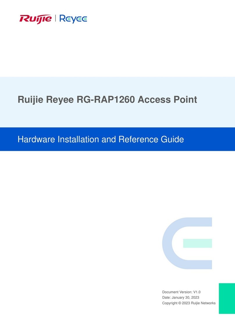 Ruijie Reyee RG-RAP1260 Installation and operating manual Ruijie Reyee RG-RAP1260 Installation and operating manual