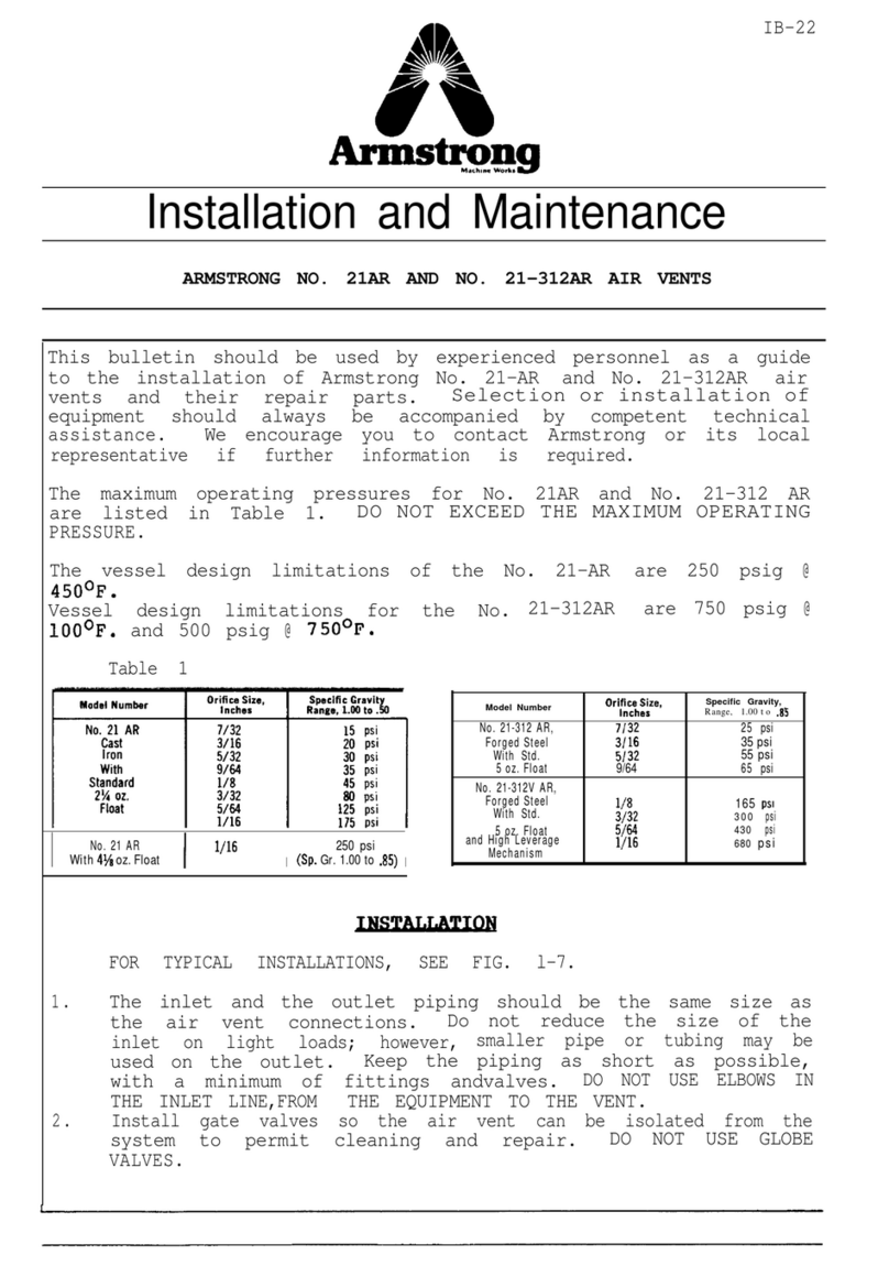 Armstrong 21AR Instruction Manual
