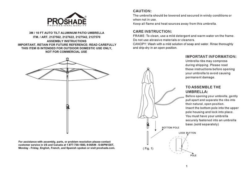 Proshade 2127562 Assembly instructions