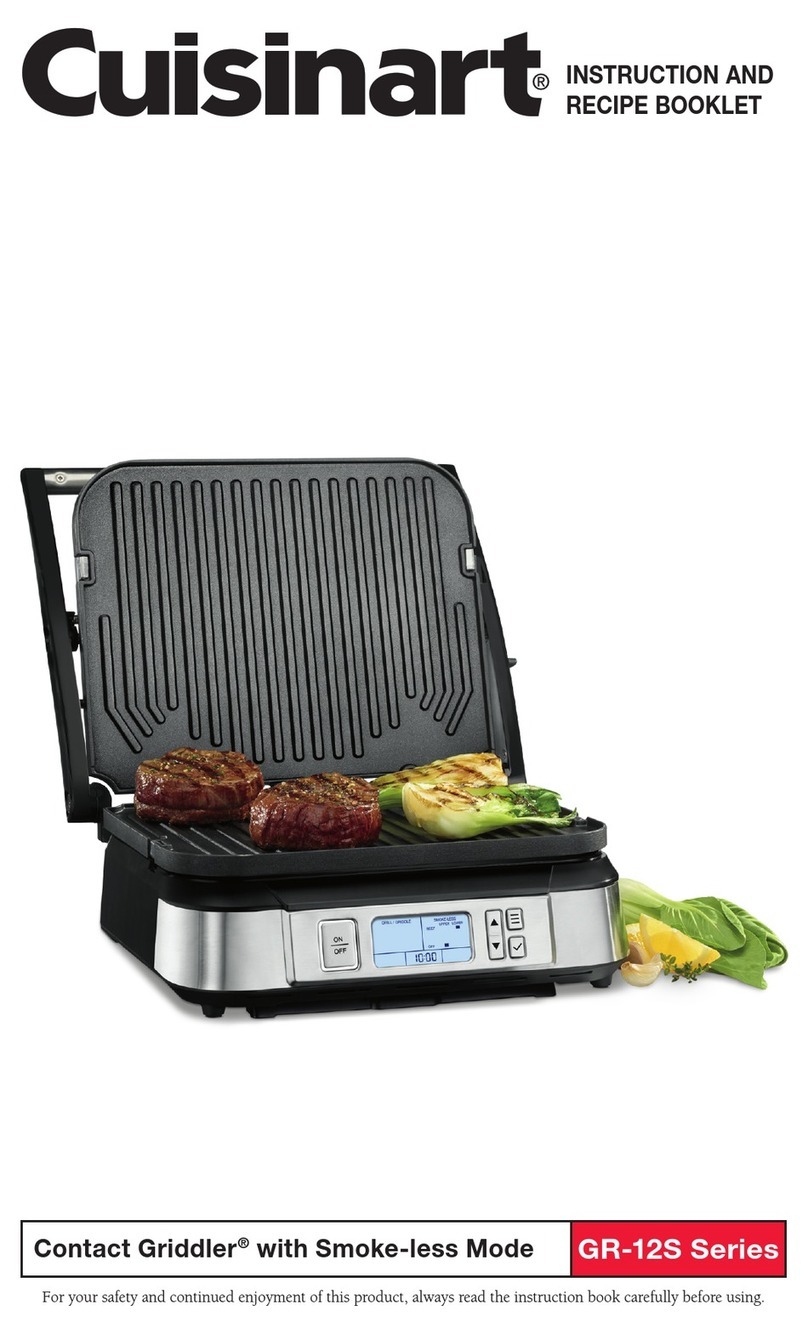 Cuisinart Contact Griddler GR-12S Series Service manual